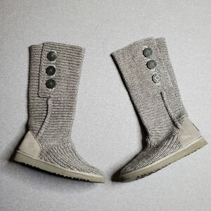 Uggs Cardy Gray Knit Boots